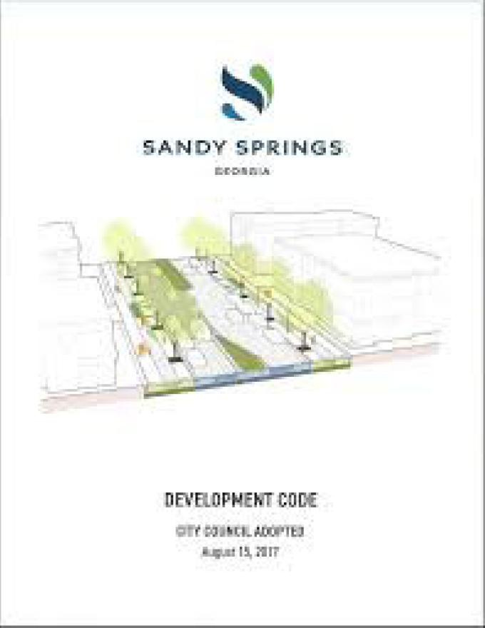 Cover of Sandy Springs Development Code document