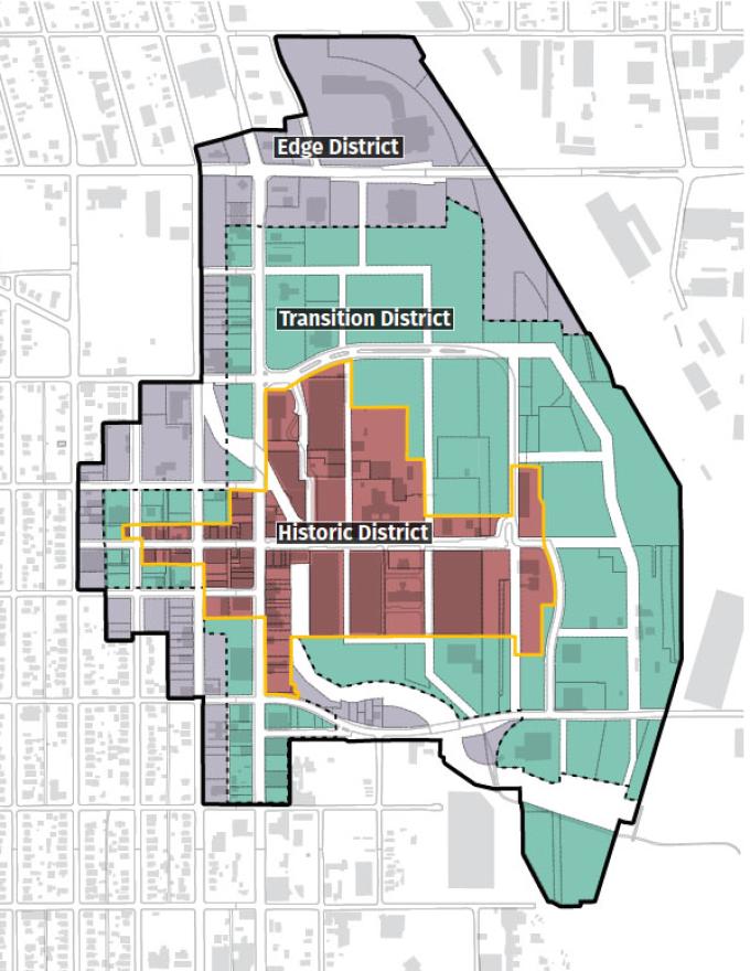 Stockyards district map
