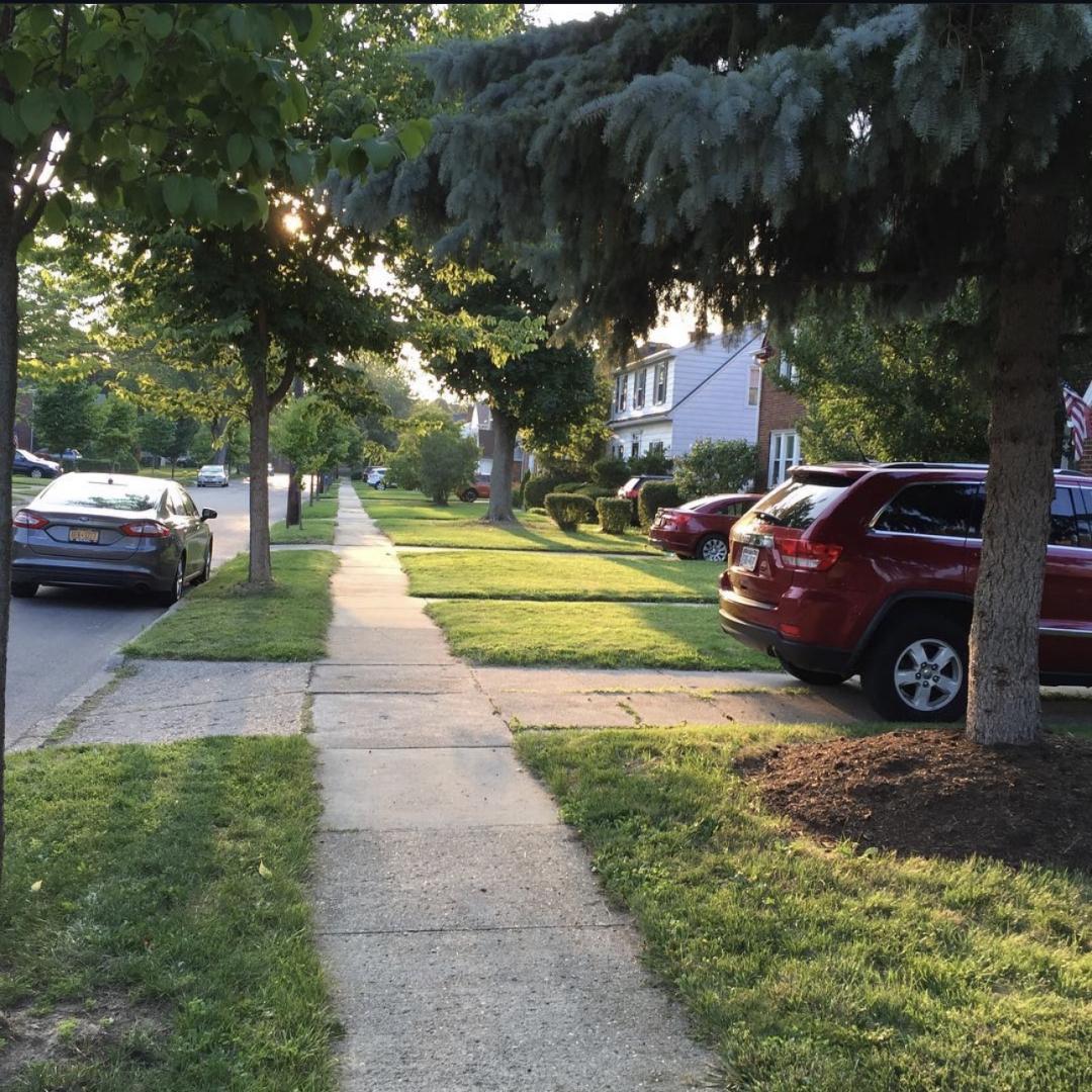 neighborhood sidewalk