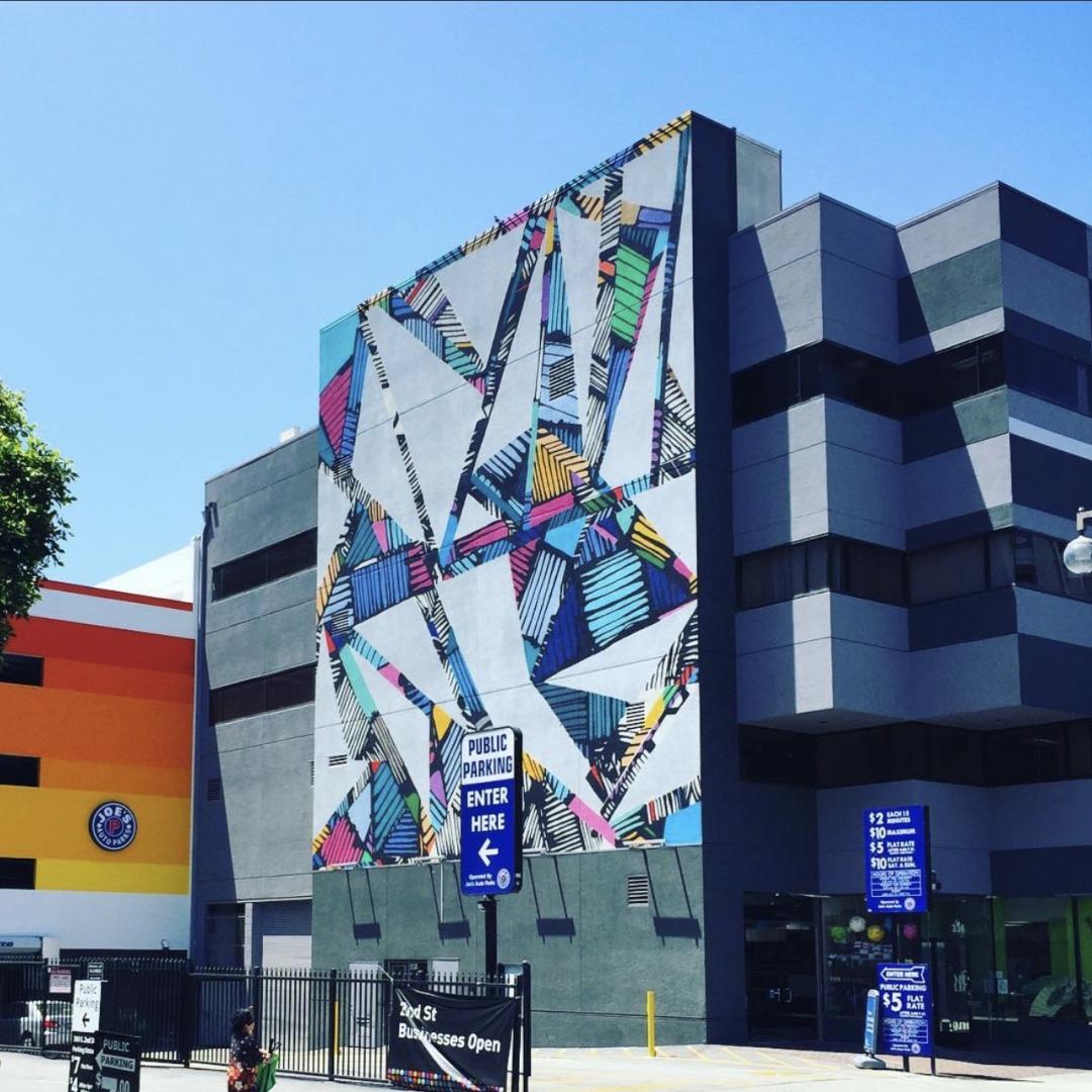 Building abstract art mural