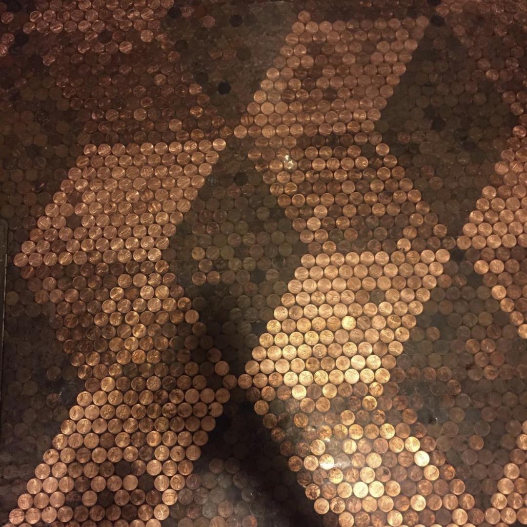 penny mosaic floor