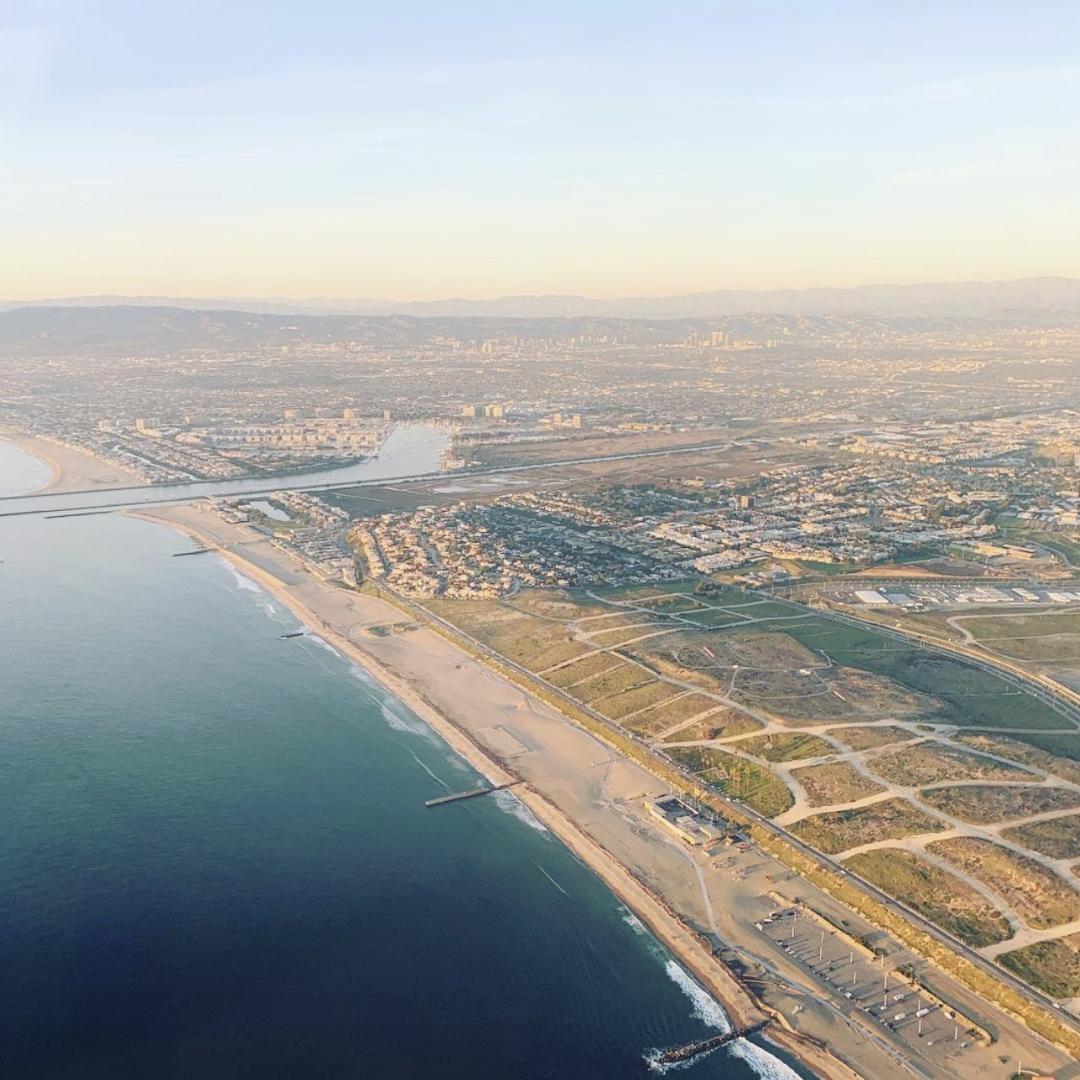 Beach view from airplane 