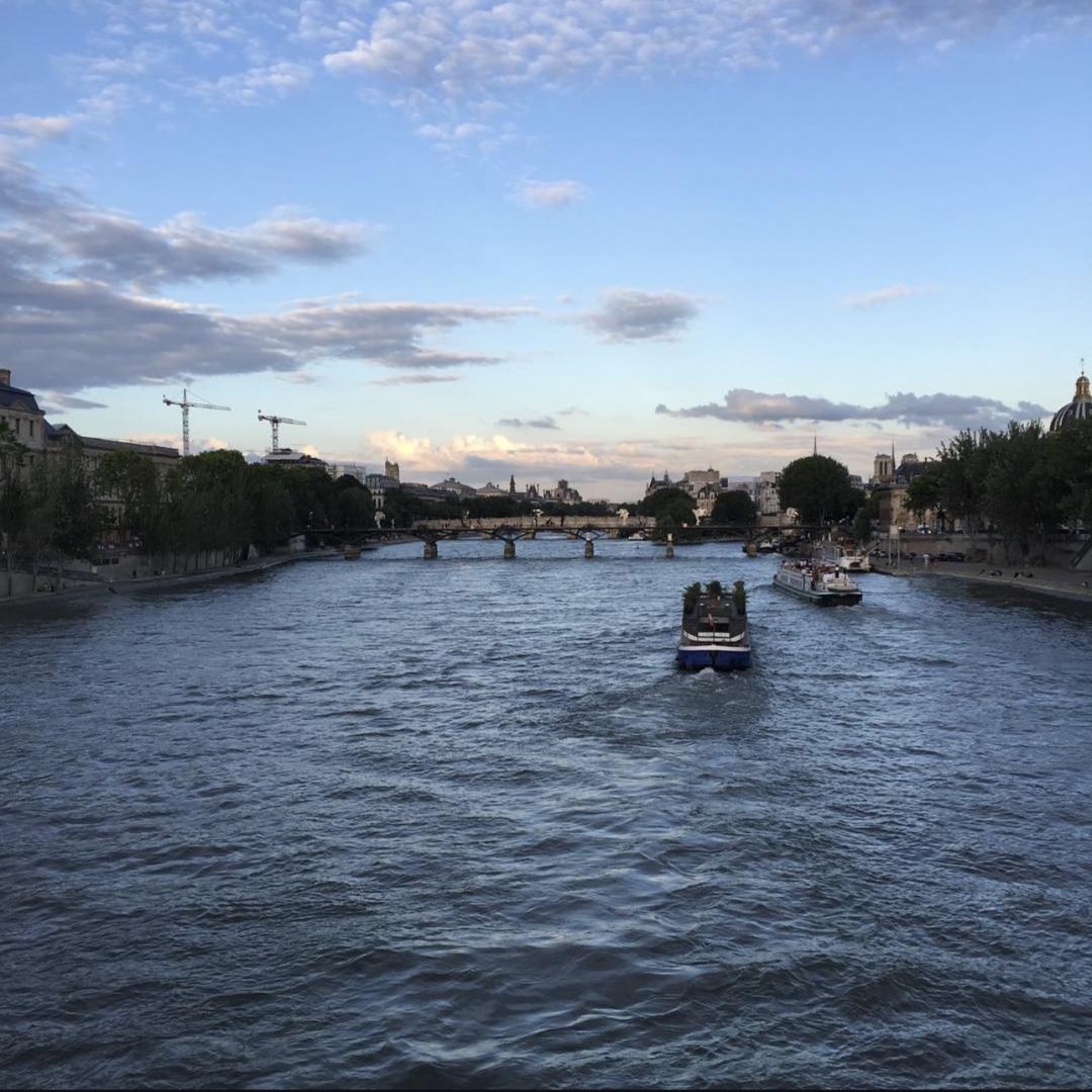 seine river view from the water